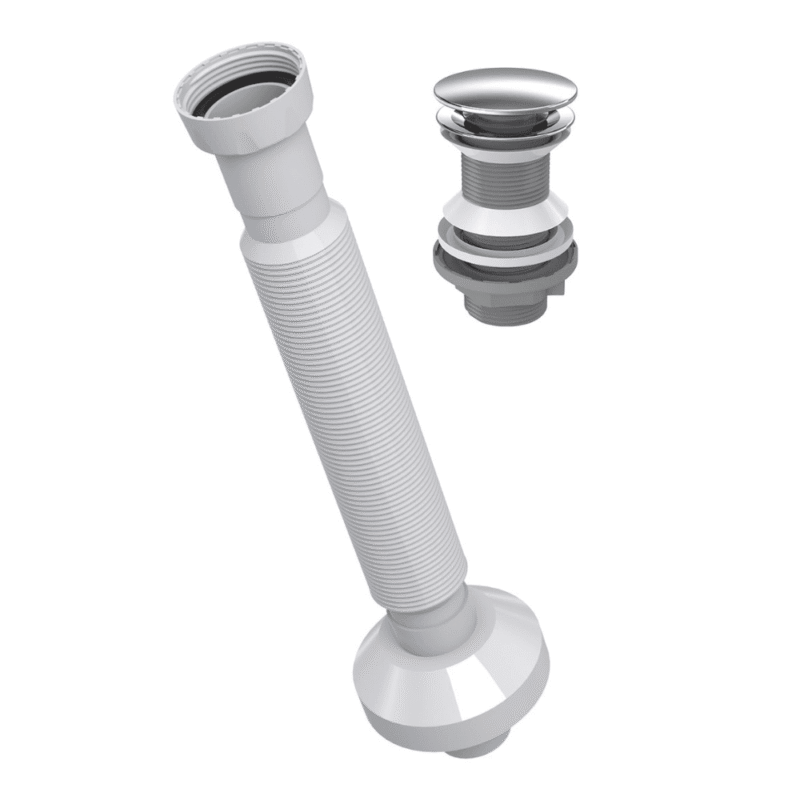 İz Yapı Felix Pop Up Sifon Paslanmaz Başlıklı + Körüklü Gider Borusu