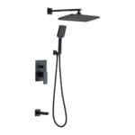 Acar Safir Black Üç Yönlü Ankastre Duş Seti