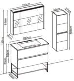 Badella Lines 55100 V33 Banyo Dolabı 100 cm