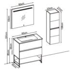 Badella Lines 5585 V35 Banyo Dolabı 85 cm