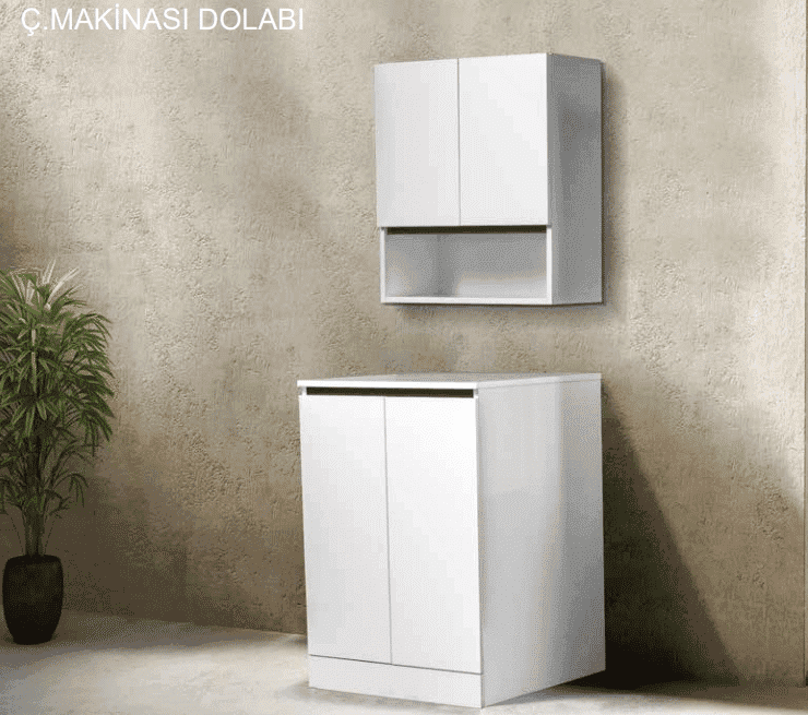 Bagnora Çamaşır Makinesi Dolabı 70 cm Beyaz