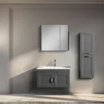 Bagnora Alaçatı 85 cm Antrasit Banyo Dolabı (Boy Dolapsız)