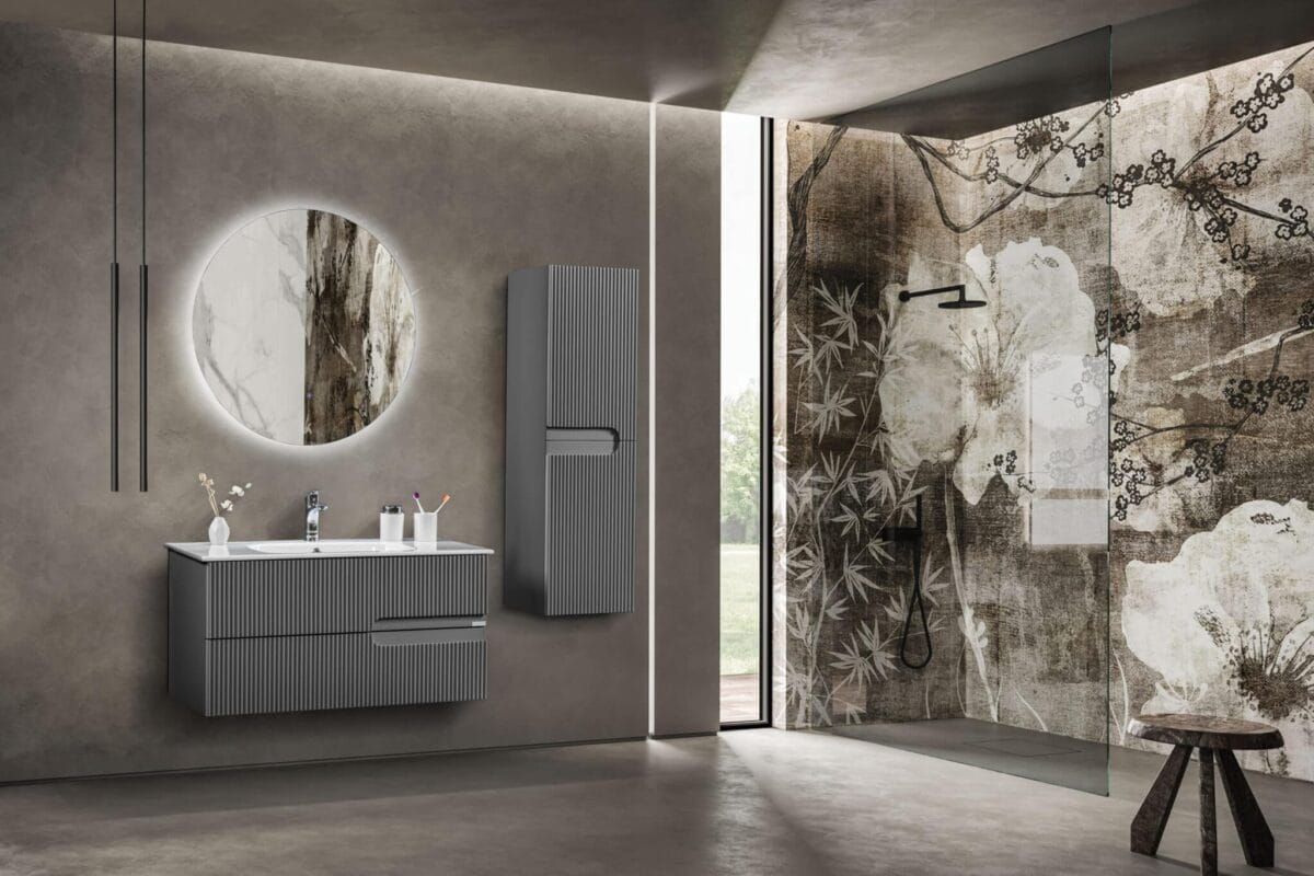 Bagnora Allegro 100 cm Antrasit Banyo Dolabı (Boy Dolapsız)