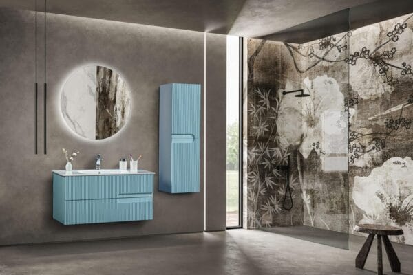 Bagnora Allegro 100 cm Buz Mavisi Banyo Dolabı (Boy Dolapsız)