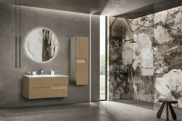 Bagnora Allegro 100 cm Cappuccino Banyo Dolabı (Boy Dolapsız)