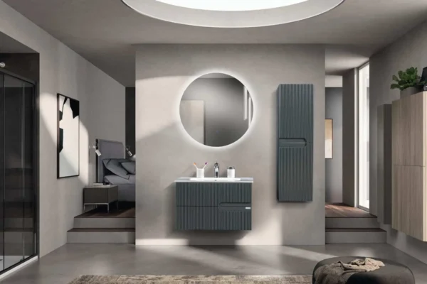 Bagnora Allegro 80 cm Antrasit Banyo Dolabı (Boy Dolaplı)