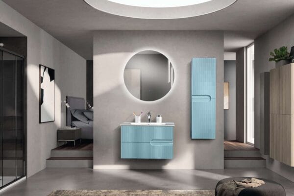 Bagnora Allegro 80 cm Buz Mavisi Banyo Dolabı (Boy Dolapsız)