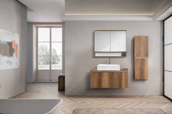 Bagnora Barok 100 cm Banyo Dolabı (Boy Dolapsız)