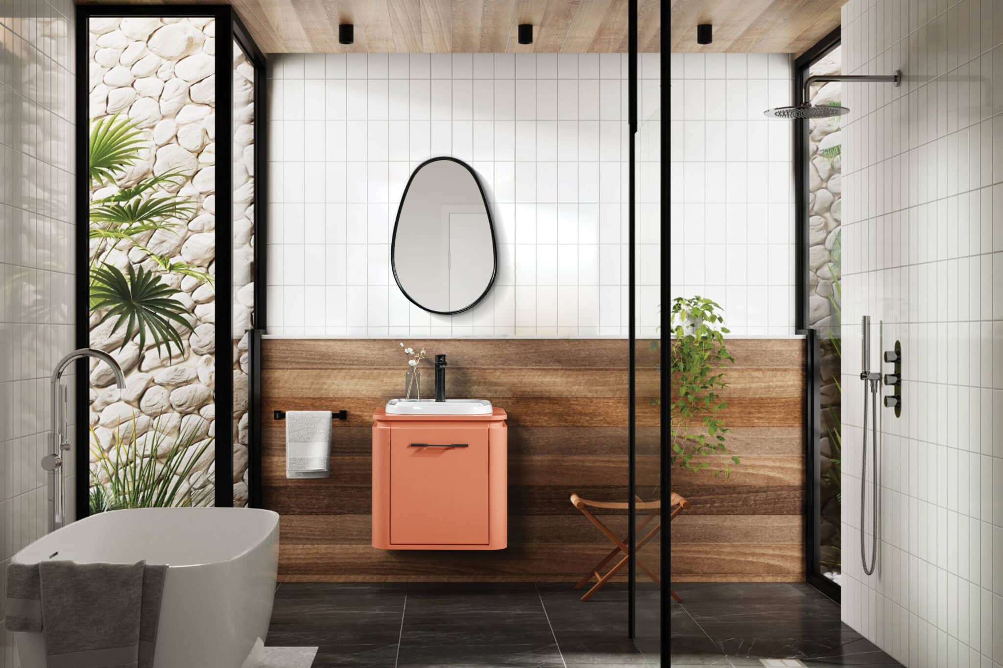 Bagnora Ciero 56 cm Somon Banyo Dolabı Bagnora Ciero 56 cm Somon Banyo Dolabı