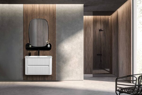 Bagnora Curved 80 cm Beyaz Banyo Dolabı (Boy Dolapsız)