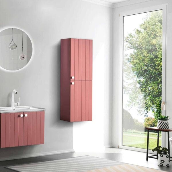 Bagnora D-Line 65 cm Pembe Banyo Dolabı (Boy Dolapsız)