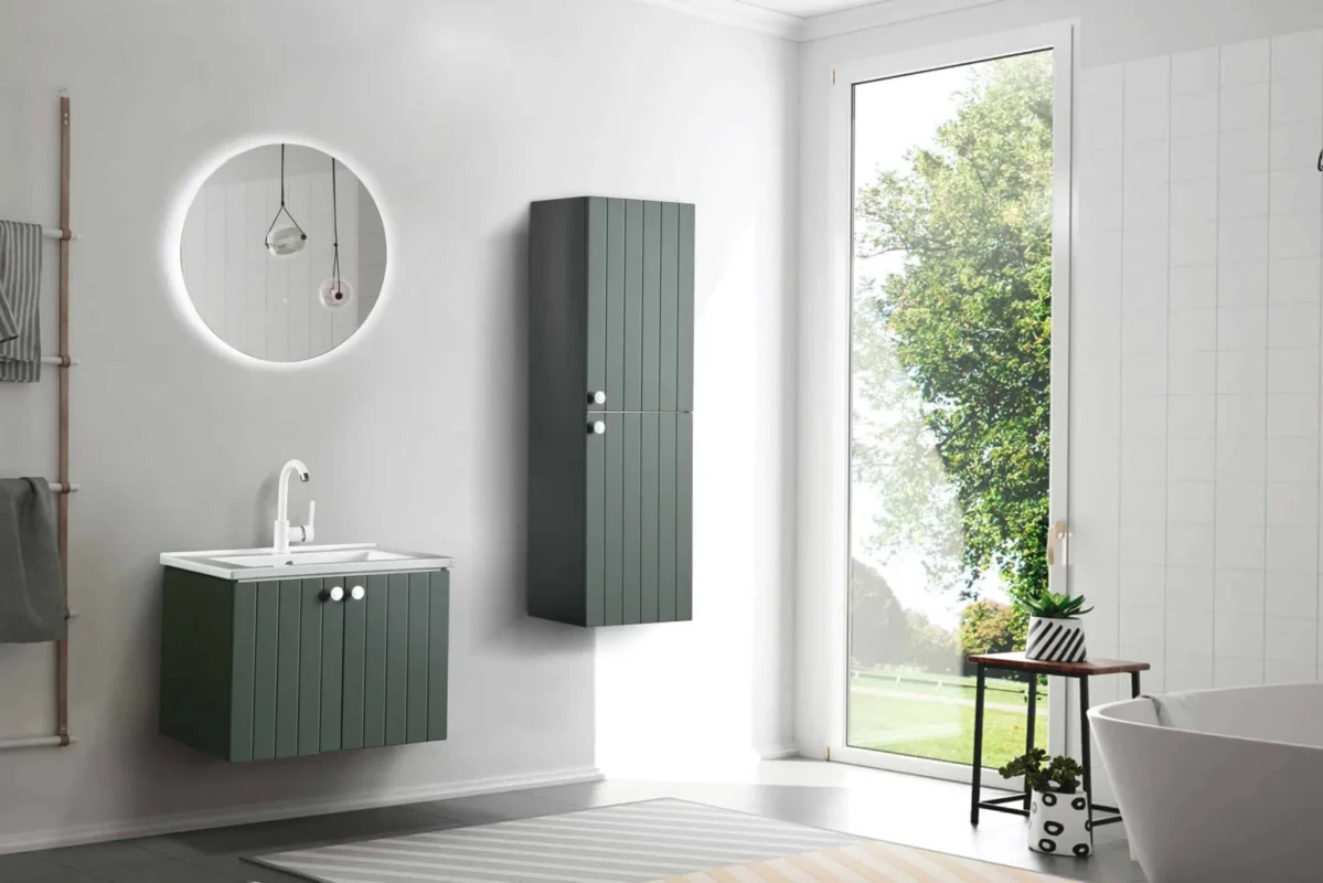 Bagnora D-Line 65 cm Yeşil Banyo Dolabı (Boy Dolapsız)
