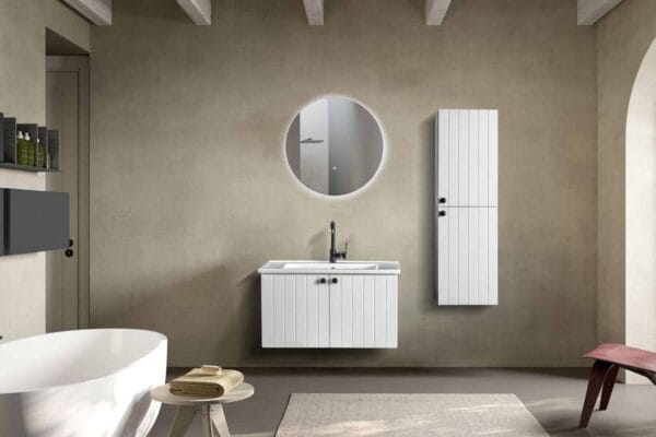 Bagnora D-Line 85 cm Beyaz Banyo Dolabı (Boy Dolapsız)