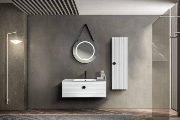 Bagnora Elbis 100 cm Beyaz Banyo Dolabı (Boy Dolapsız)