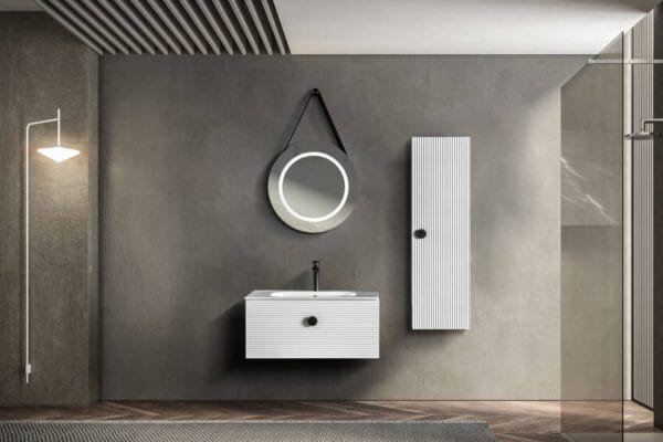 Bagnora Elbis 80 cm Beyaz Banyo Dolabı (Boy Dolapsız)