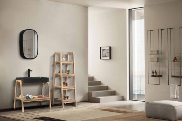 Bagnora Energy 70 cm Doğal Ahşap Banyo Dolabı (Boy Dolapsız)