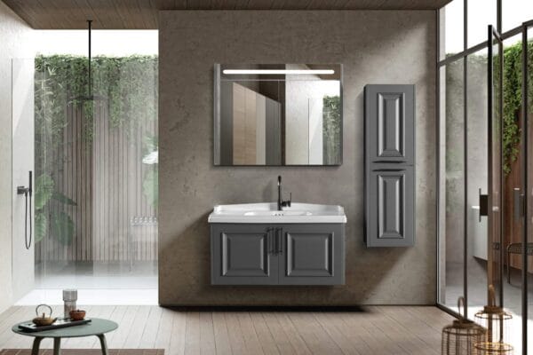 Bagnora Fiona 100 cm Gri Banyo Dolabı (Boy Dolapsız)