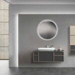 Bagnora Flora 120 cm Antrasit Banyo Dolabı (Boy Dolaplı)