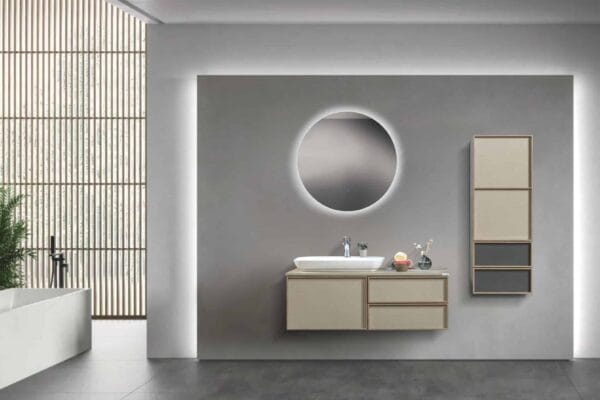 Bagnora Flora 120 cm Malta Keten Banyo Dolabı (Boy Dolaplı)