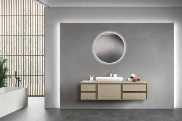 Bagnora Flora 160 cm Malta Keten Banyo Dolabı (Boy Dolapsız)