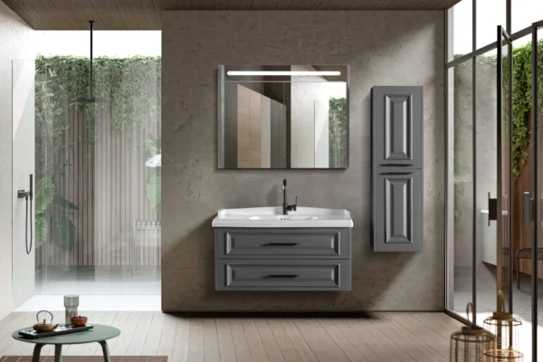 Bagnora Fora 100 cm Gri Banyo Dolabı (Boy Dolapsız)