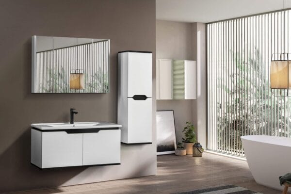 Bagnora Frame 80 cm Beyaz Banyo Dolabı (Boy Dolapsız)