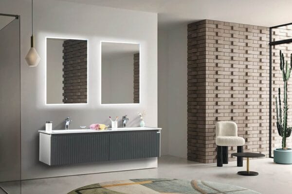 Bagnora Grate 160 cm Antrasit Banyo Dolabı (Boy Dolapsız)