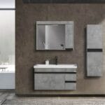 Bagnora Lotus 100 cm Beton Banyo Dolabı (Boy Dolapsız)