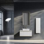 Bagnora Odin 100 cm Beyaz Gold Banyo Dolabı (Boy Dolaplı)