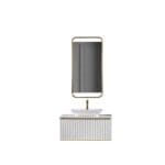 Bagnora Odin 100 cm Beyaz Gold Banyo Dolabı (Boy Dolapsız)