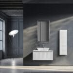 Bagnora Odin 100 cm Beyaz Gümüş Banyo Dolabı (Boy Dolaplı)