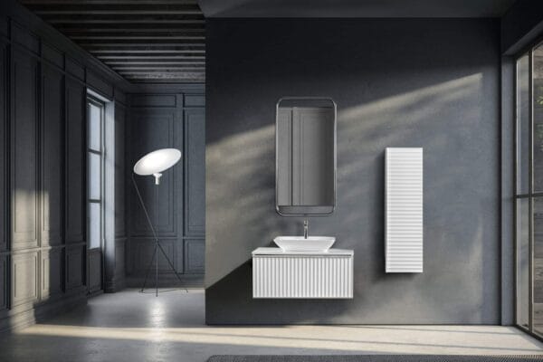 Bagnora Odin 100 cm Beyaz Gümüş Banyo Dolabı (Boy Dolaplı)