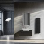 Bagnora Odın 100 cm Siyah/Gümüş Banyo Dolabı (Boy Dolapsız)