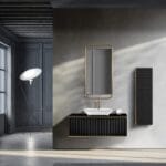 Bagnora Odin 120 cm Siyah/Gold Banyo Dolabı (Boy Dolapsız)