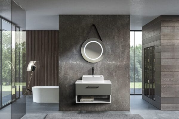 Bagnora Pietro 100 cm Gri Banyo Dolabı (Boy Dolaplı)