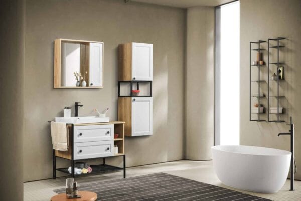 Bagnora Practical 95 cm Beyaz Banyo Dolabı (Boy Dolapsız)