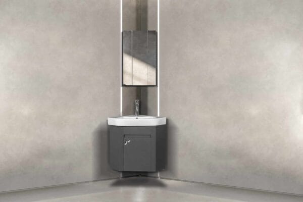 Bagnora Prizma 56 cm Antrasit Banyo Dolabı (Boy Dolapsız)