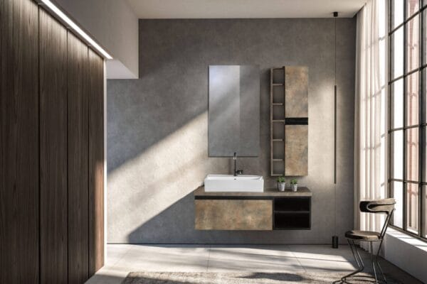 Bagnora Retro 120 cm Ahşap Banyo Dolabı (Boy Dolapsız)