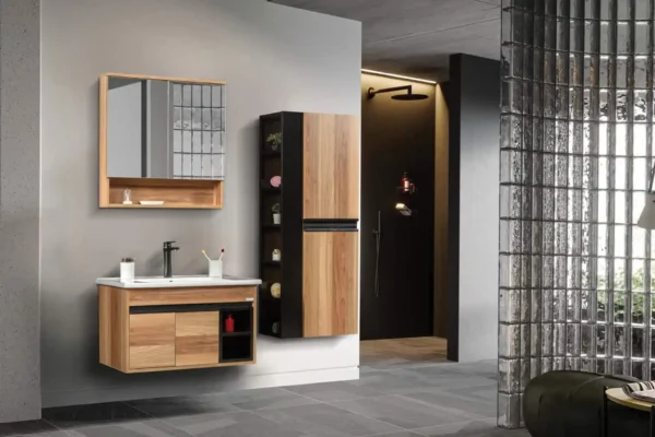 Bagnora Salice 100 cm Ahşap Banyo Dolabı (Boy Dolaplı)