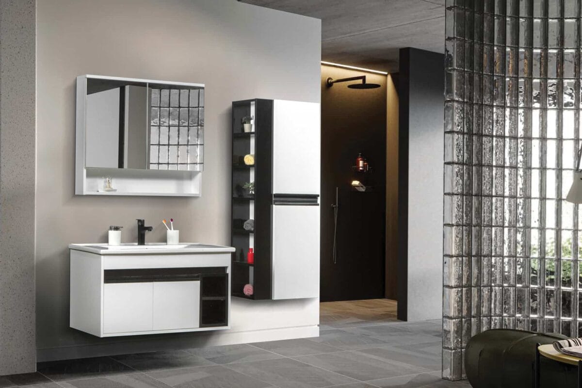 Bagnora Salice 85 cm Beyaz Banyo Dolabı (Boy Dolapsız)