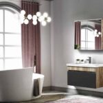 Bagnora SARDES 80 cm Banyo Dolabı - Beyaz/Antrasit (Boy Dolaplı)