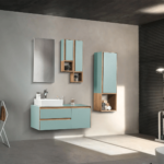 Bagnora Sharp 100 cm Nil Yeşili Banyo Dolabı