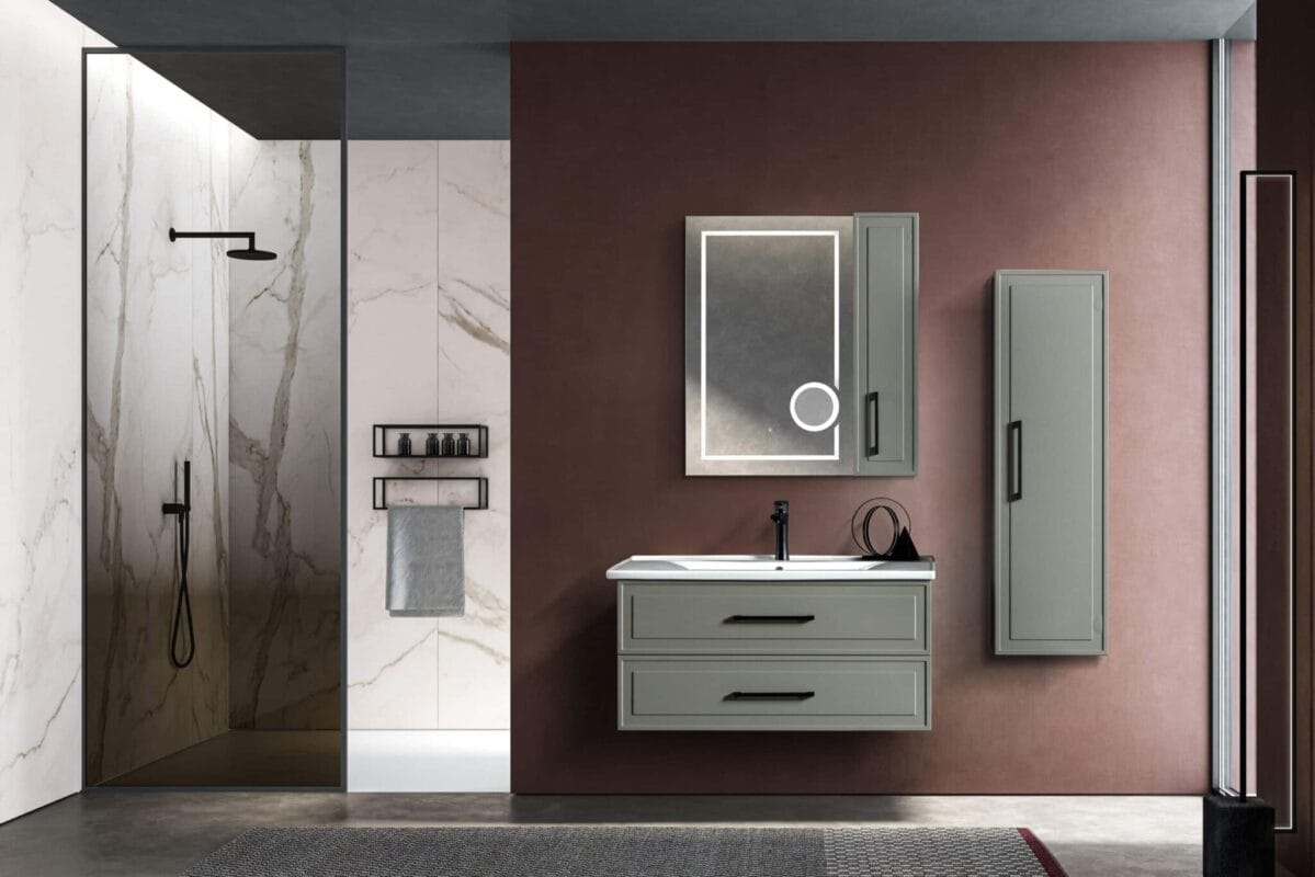 Bagnora Tudor 100 cm Gri Banyo Dolabı (Boy Dolapsız)