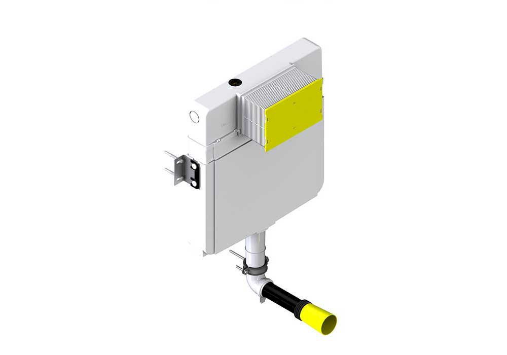 Bocchi 8,5 cm Tuğla ve Alçı Panel İçin Duvara Tam Dayalı Yerden Tek Klozet Kullanımına Uygun 3/6 Lt