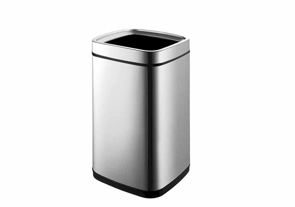 Bocchi Çöp Kovası Kare Çemberli Mat Paslanmaz Çelik