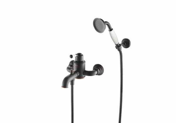 Bocchi Burlington El Duşlu Banyo Bataryası Antik Siyah