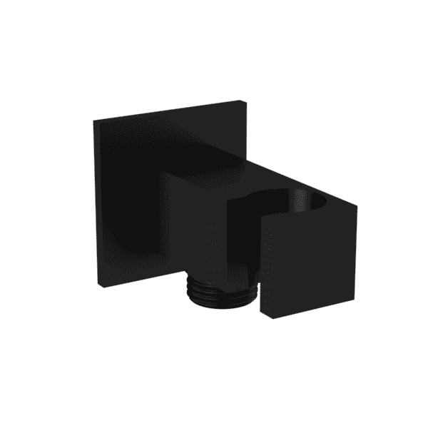 Bocchi El Duşu Çıkış Dirseği Askılı Kare Mat Siyah