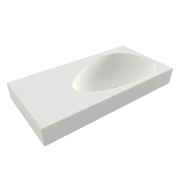 Bocchi Etna Etajerli Lavabo 90 cm Mat Beyaz