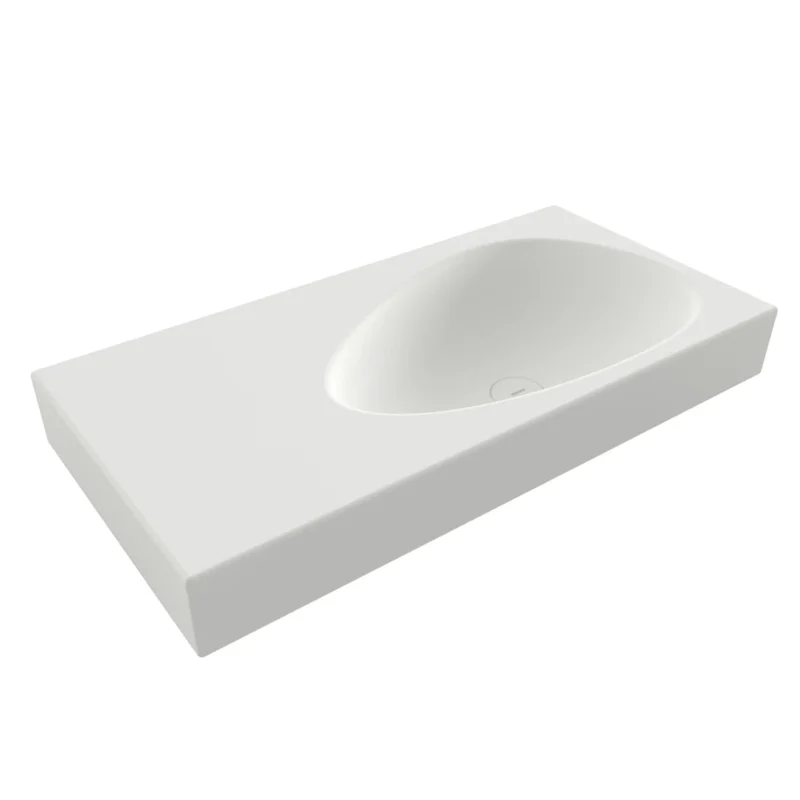 Bocchi Etna Etajerli Lavabo 90 cm Mat Beyaz