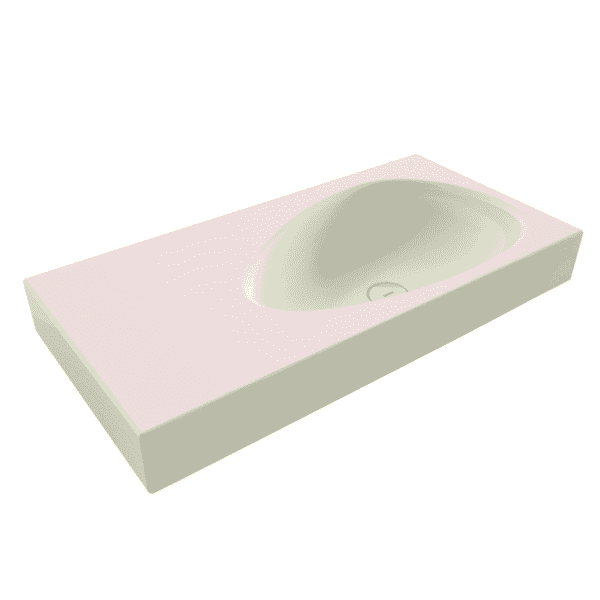 Bocchi Etna Etajerli Lavabo 90 cm Parlak Bisküvi